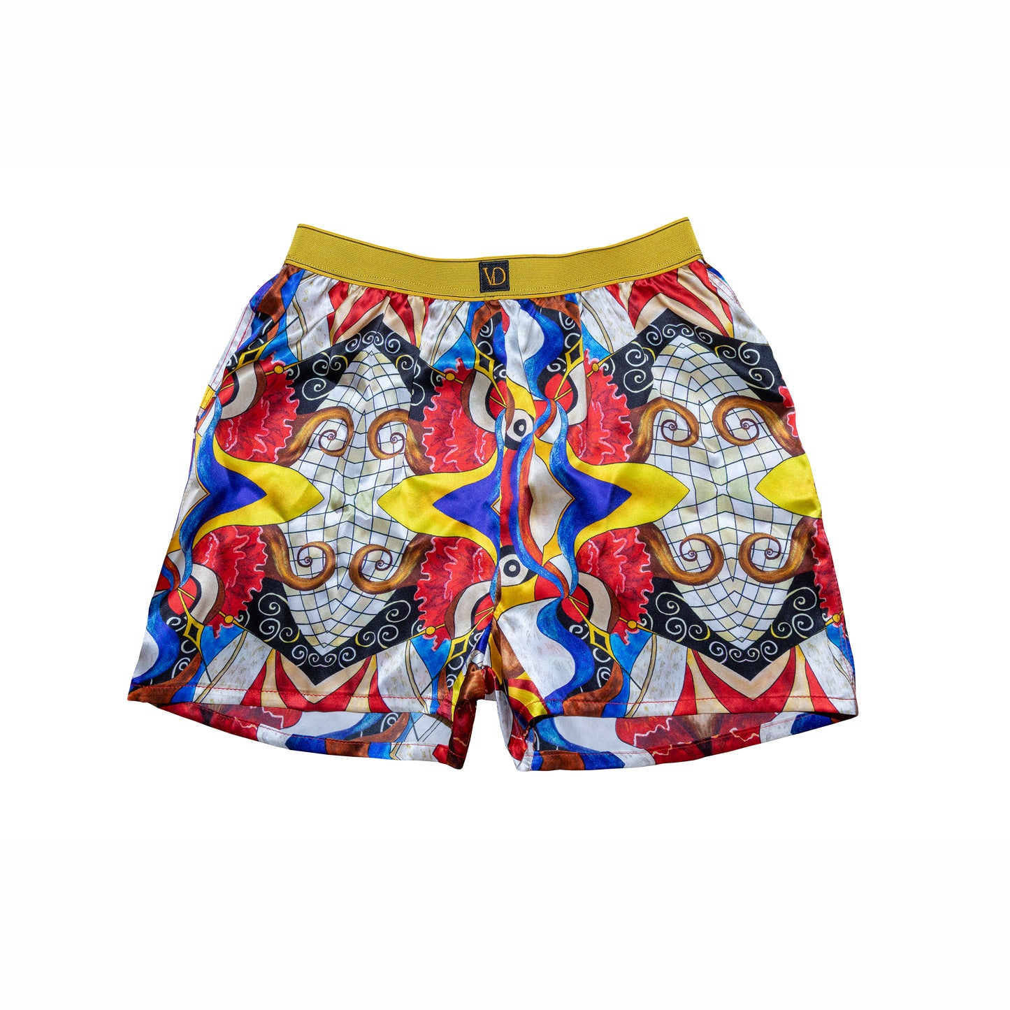 Blue Diamond Abstract / Yellow Boxer