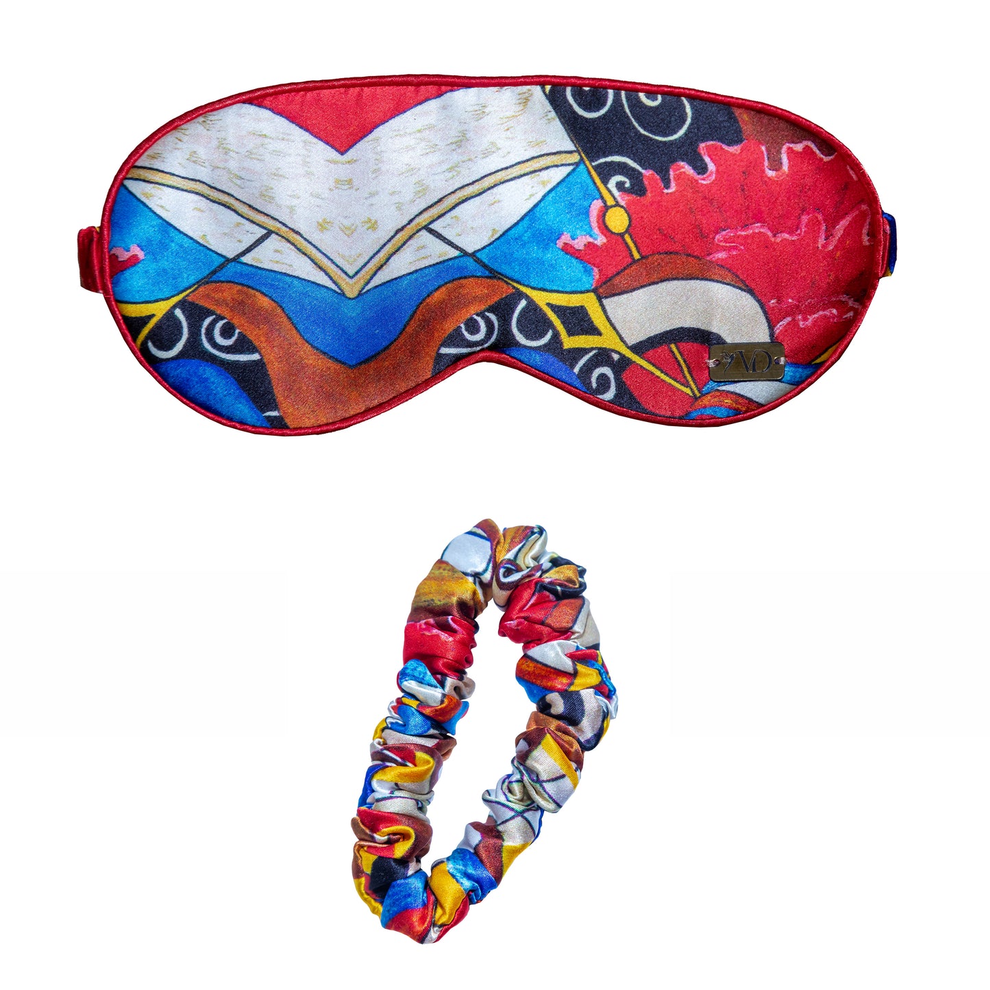 Blue Diamond Abstract / Eye Mask + 1 Scrunchies